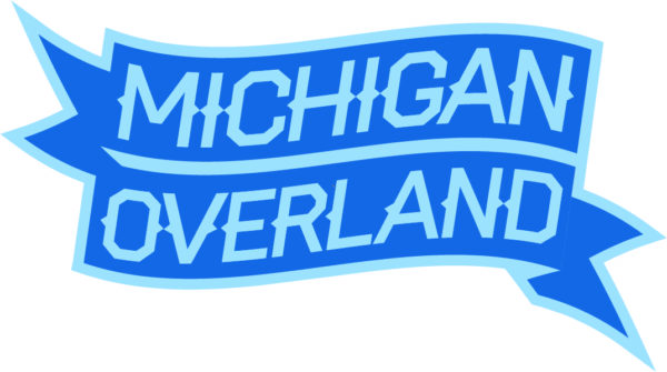 Michigan Overland blue banner logo